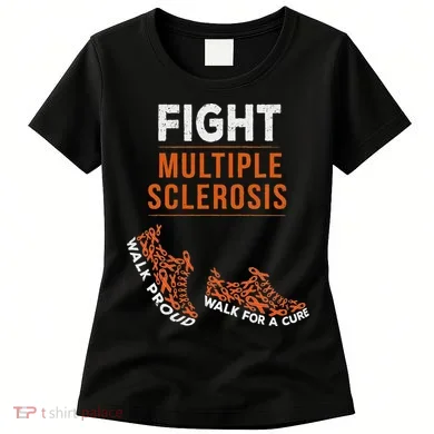 Fight Multiple Sclerosis Ms Awareness Warrior Ribbon Women's T-Shirt