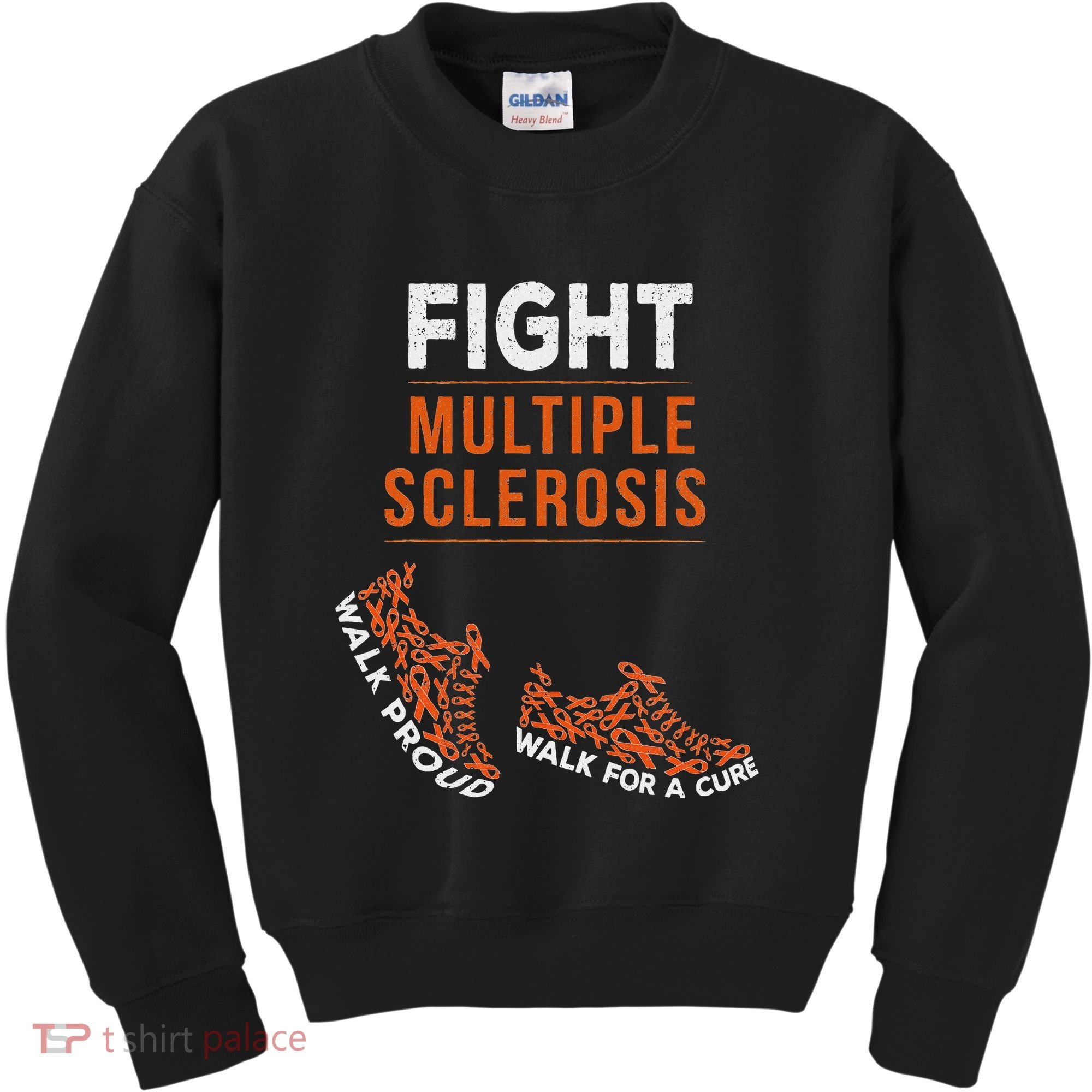 Fight Multiple Sclerosis Ms Awareness Warrior Ribbon Kids Sweatshirt