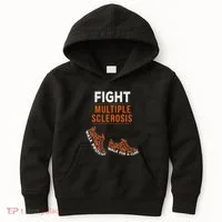Fight Multiple Sclerosis Ms Awareness Warrior Ribbon Kids Hoodie thumb 0