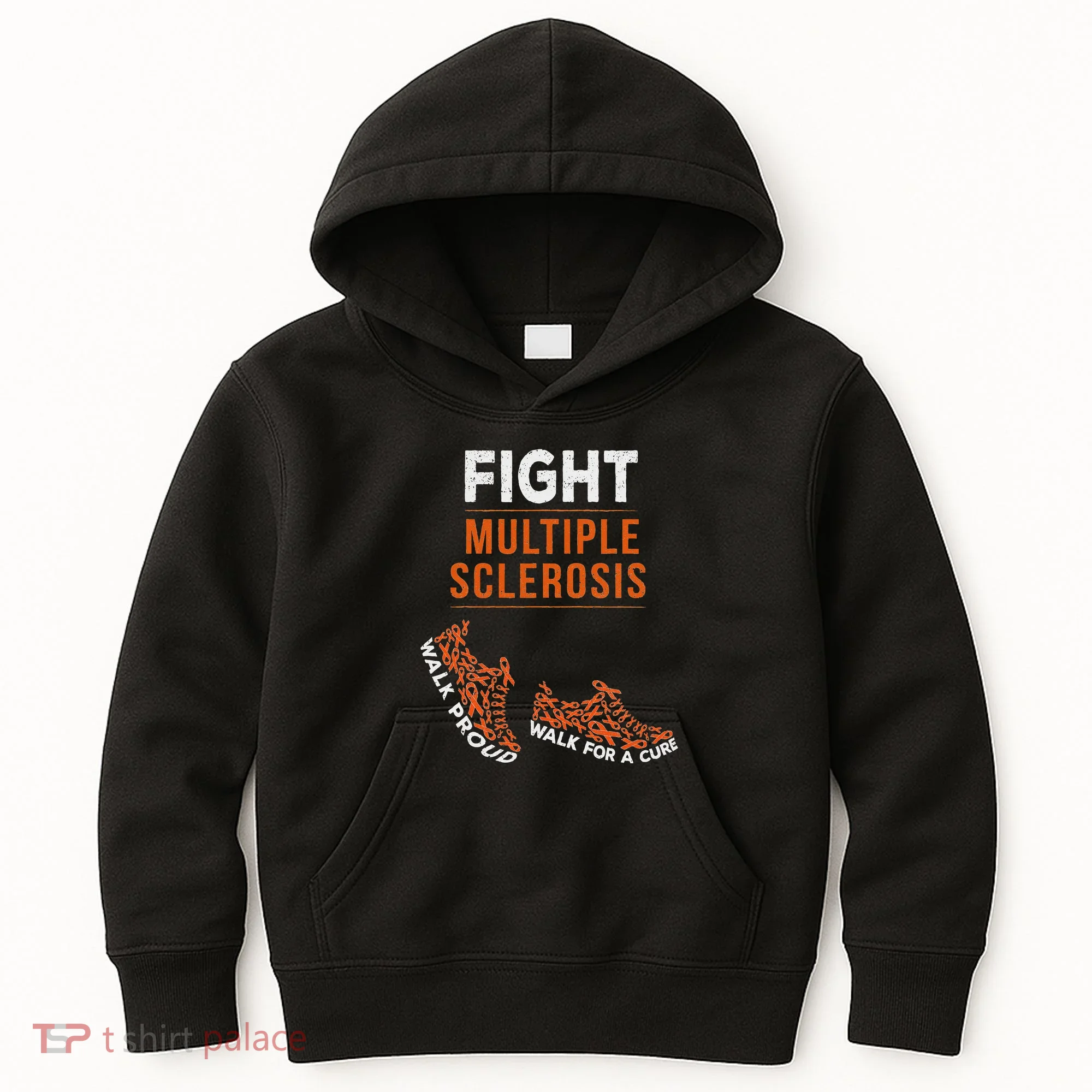 Fight Multiple Sclerosis Ms Awareness Warrior Ribbon Kids Hoodie