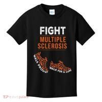 Fight Multiple Sclerosis Ms Awareness Warrior Ribbon Kids T-Shirt thumb 0