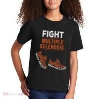 Fight Multiple Sclerosis Ms Awareness Warrior Ribbon Kids T-Shirt thumb 2