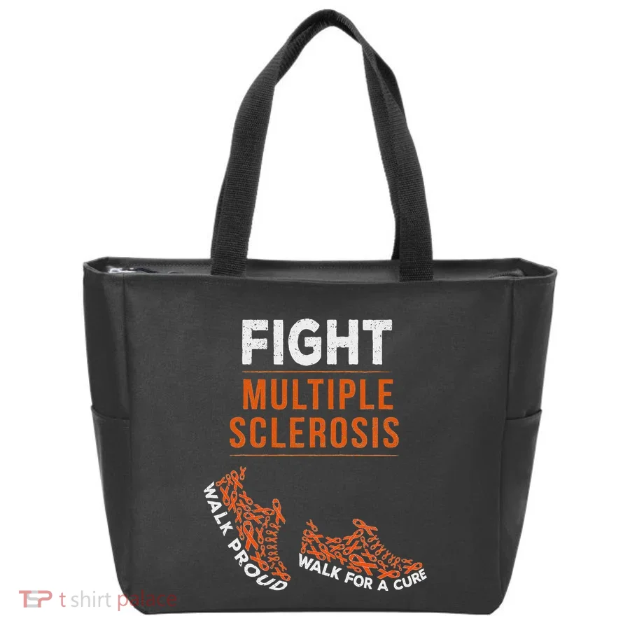 Fight Multiple Sclerosis Ms Awareness Warrior Ribbon Tote Bag
