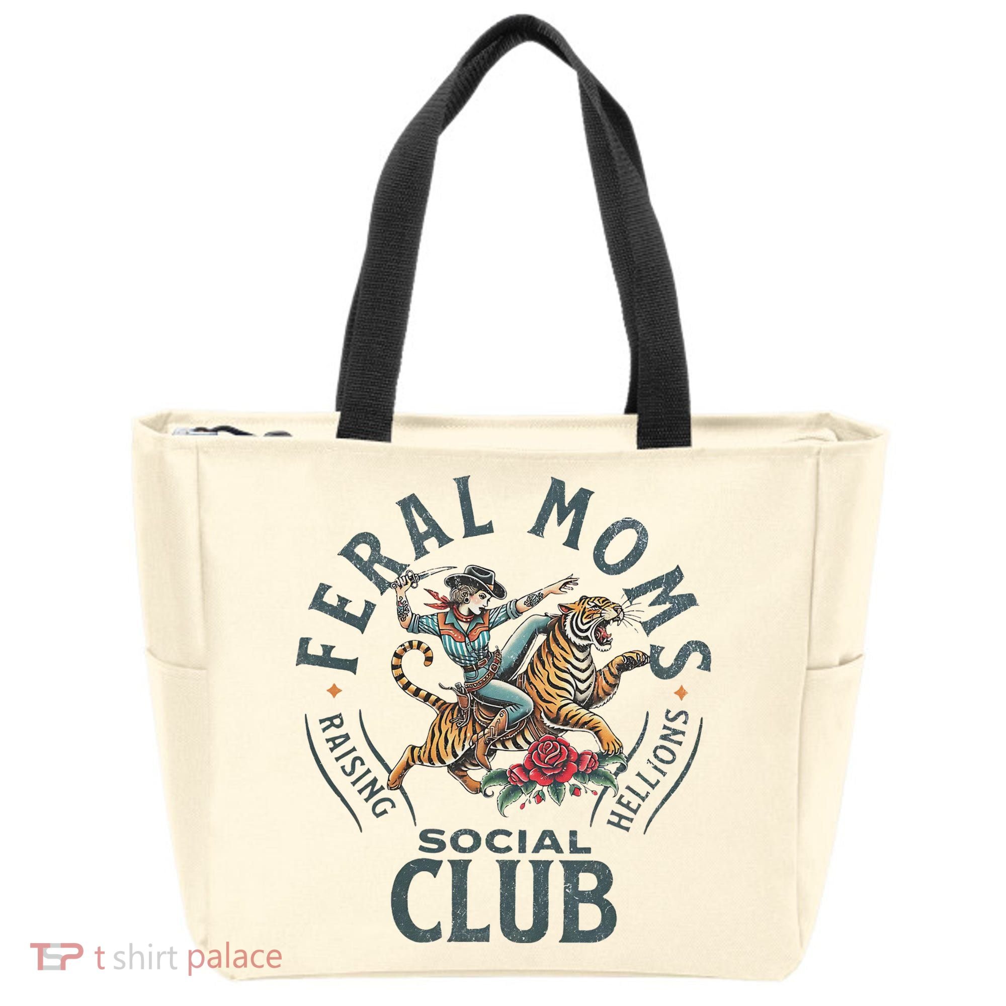Feral Moms Social Club Trendy Mom Apparel Tote Bag