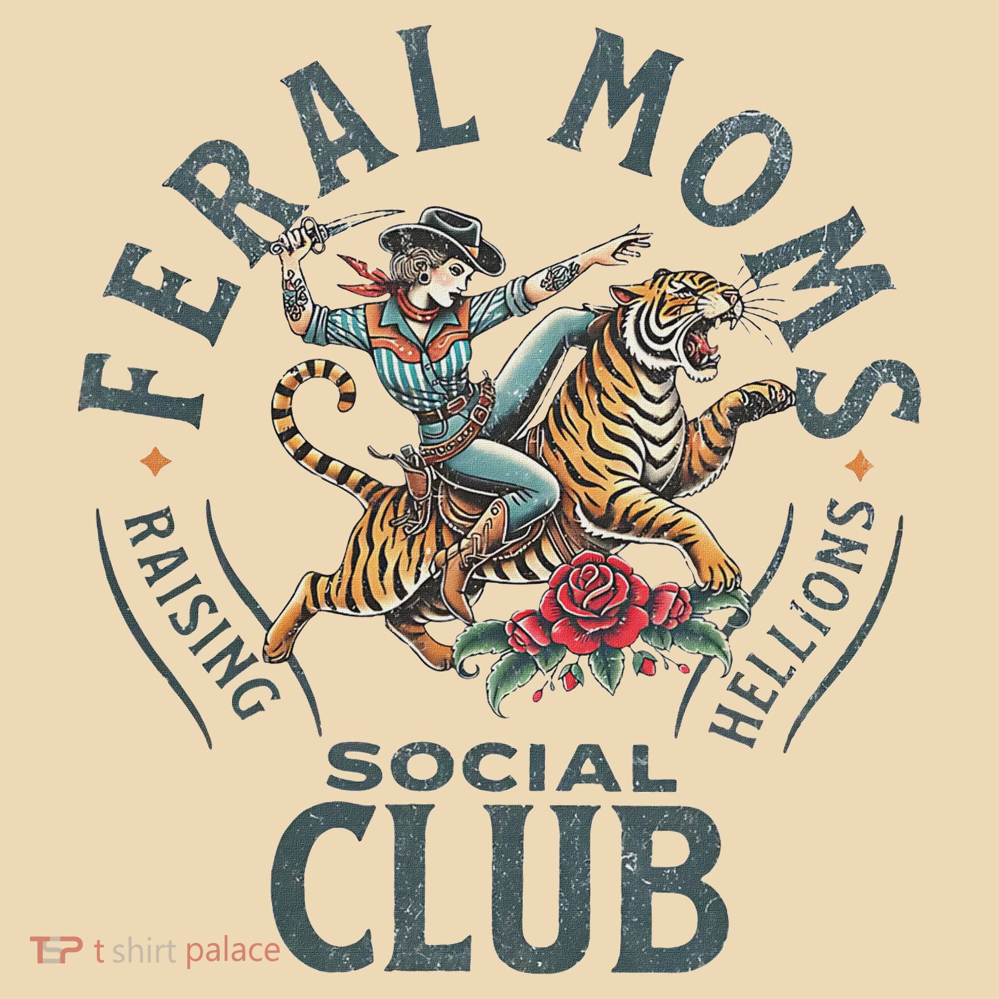 Feral Moms Social Club Trendy Mom Apparel Tote Bag