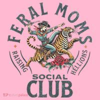 Feral Moms Social Club Trendy Mom Apparel Coaster thumb 2