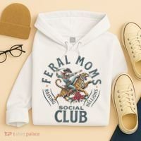 Feral Moms Social Club Trendy Mom Apparel Hoodie thumb 4