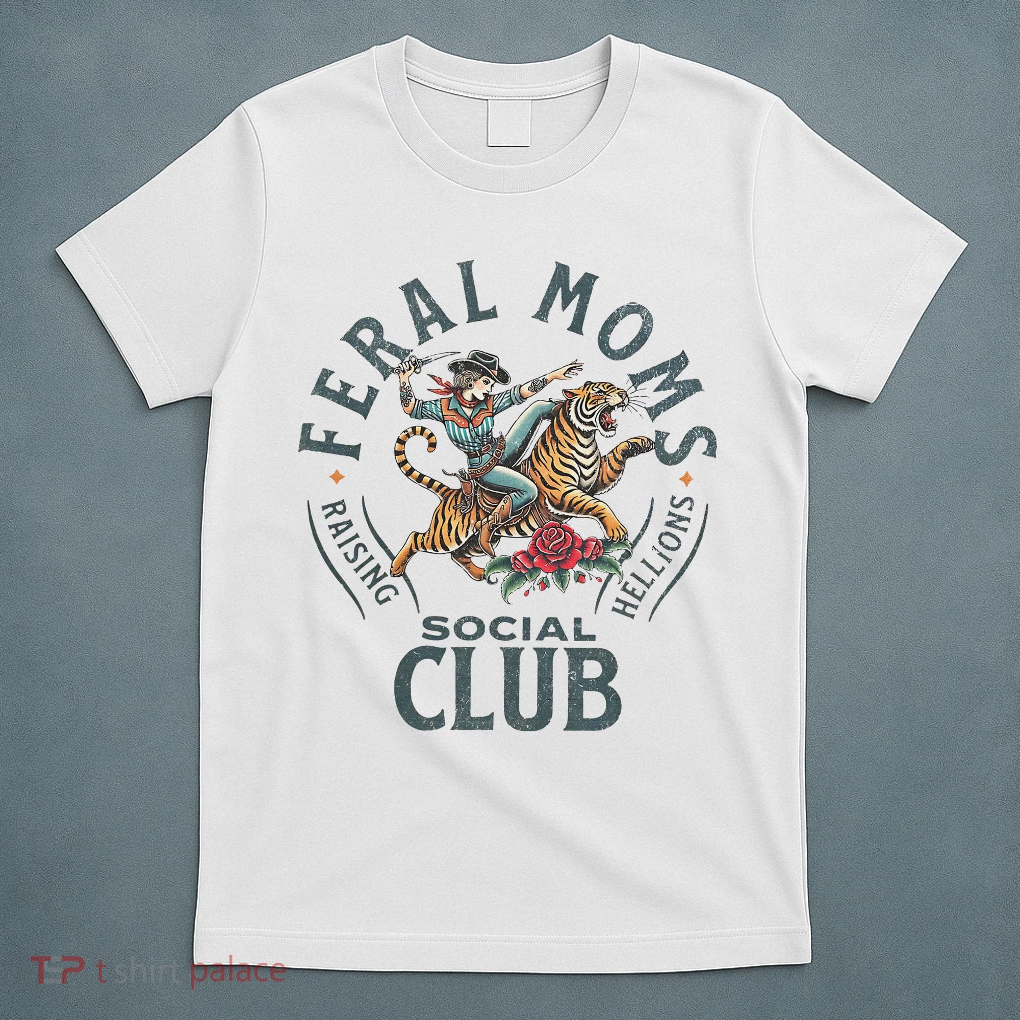 Feral Moms Social Club Trendy Mom Apparel T-Shirt