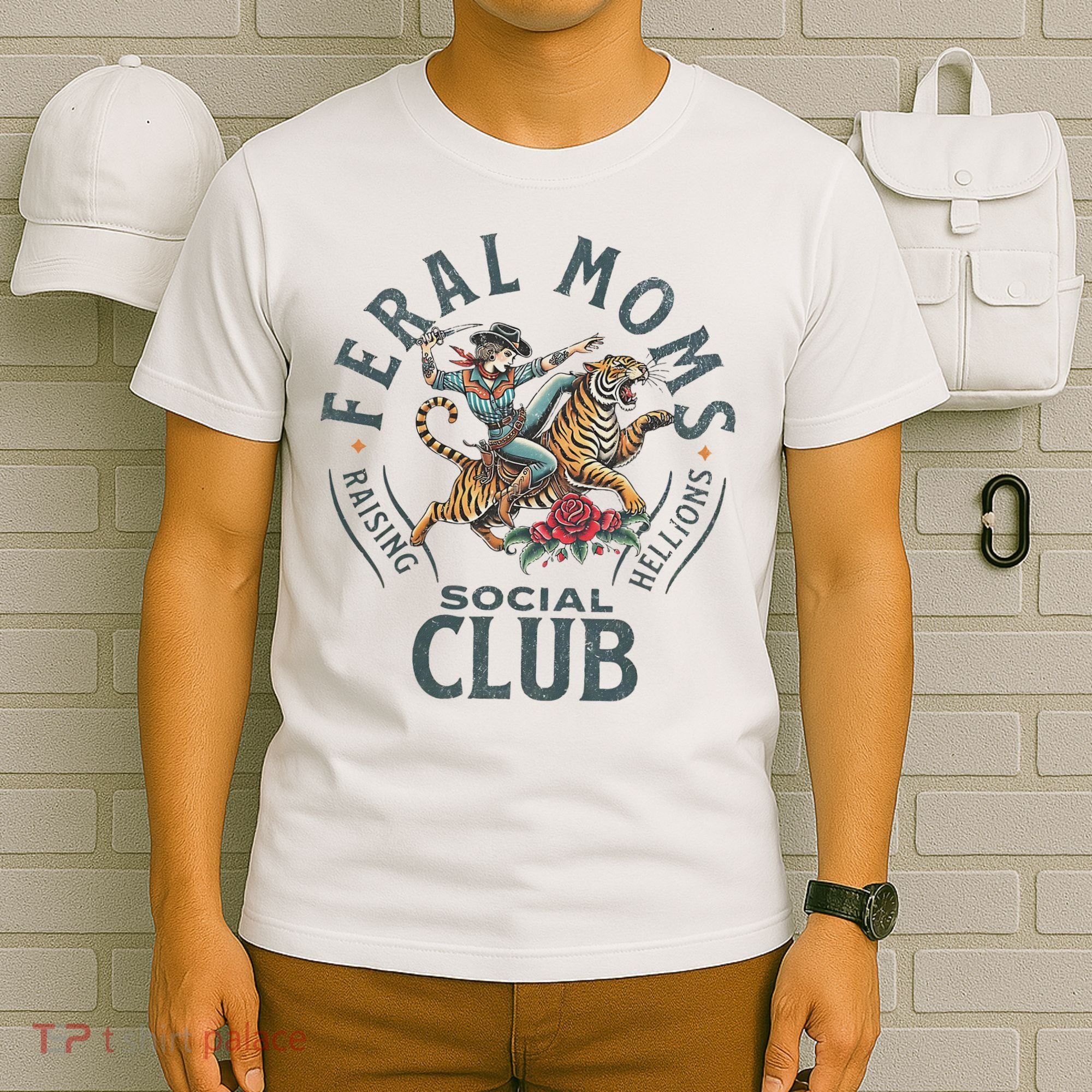 Feral Moms Social Club Trendy Mom Apparel T-Shirt