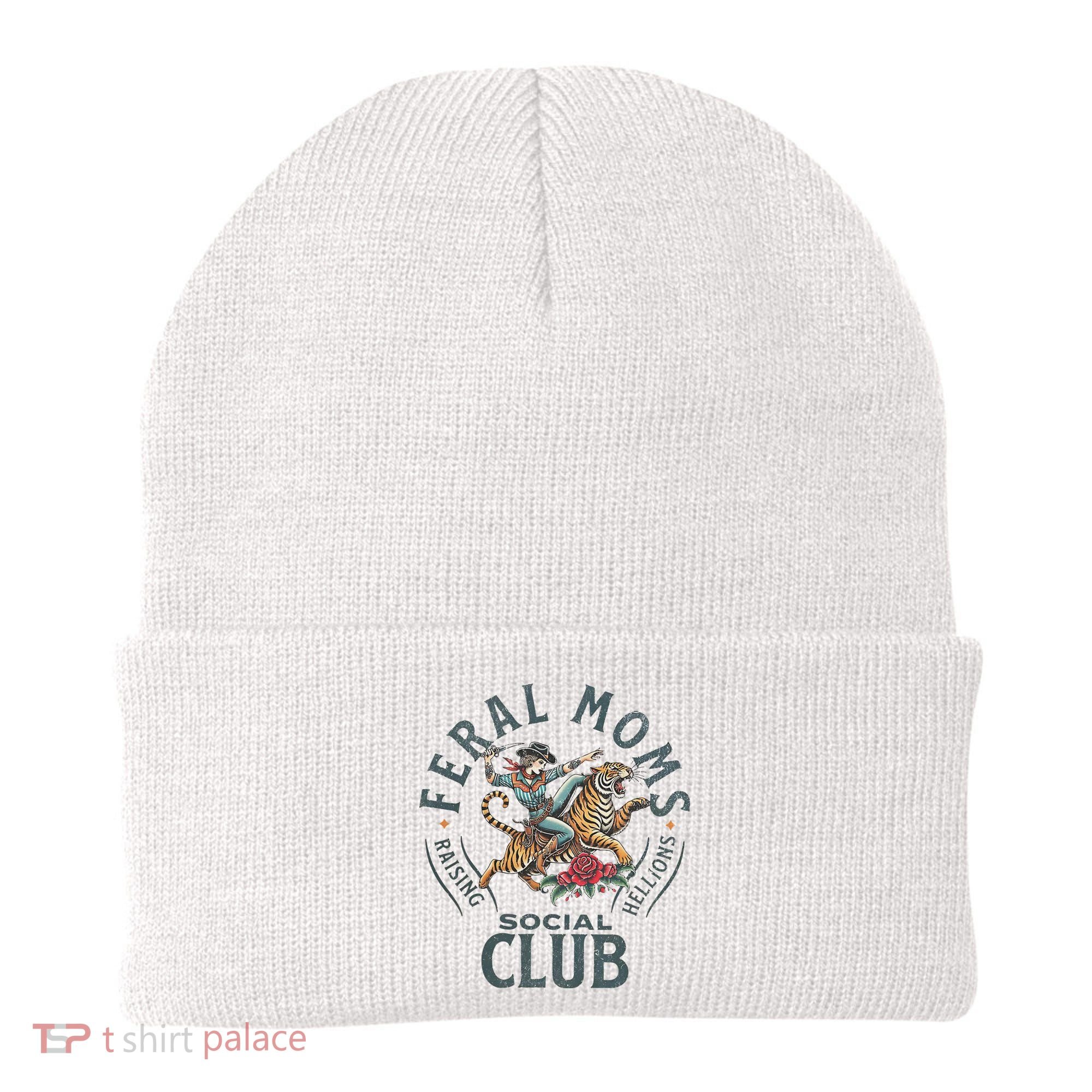 Feral Moms Social Club Trendy Mom Apparel Beanie