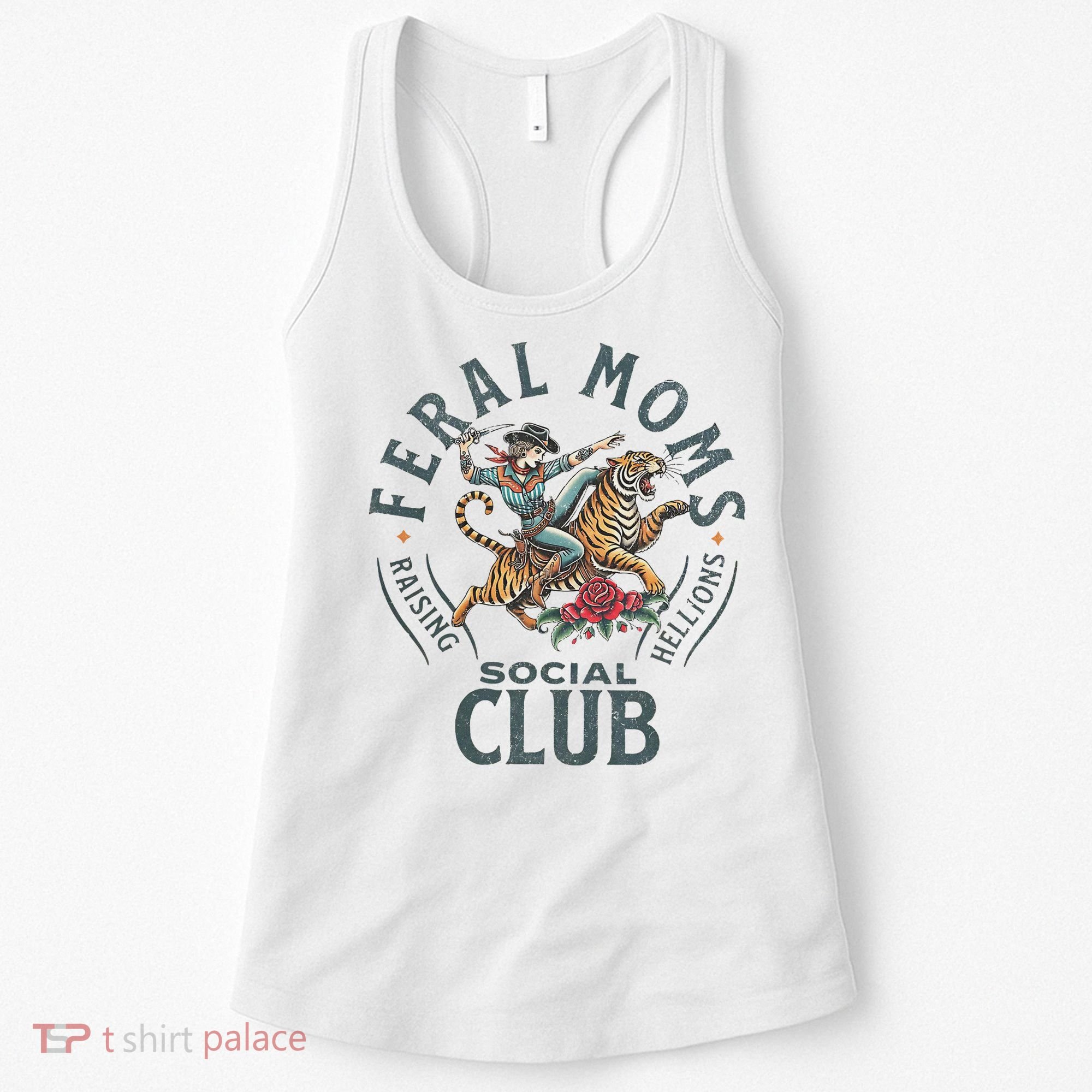 Feral Moms Social Club Trendy Mom Apparel Women's Tank Top