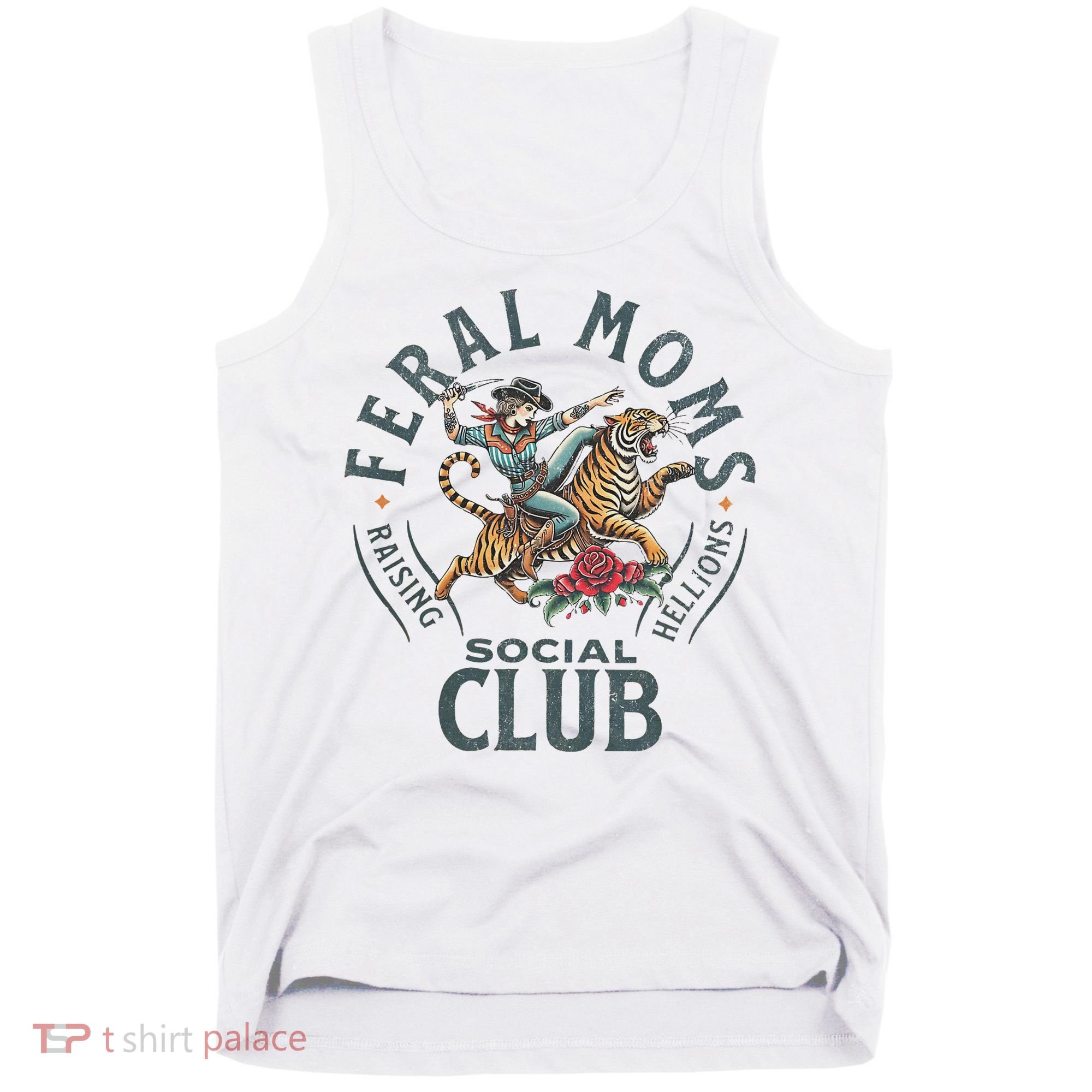 Feral Moms Social Club Trendy Mom Apparel Tank Top