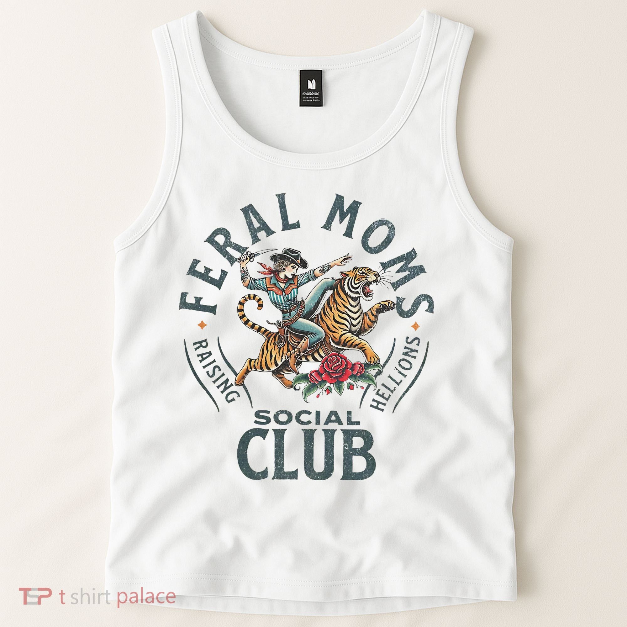 Feral Moms Social Club Trendy Mom Apparel Tank Top