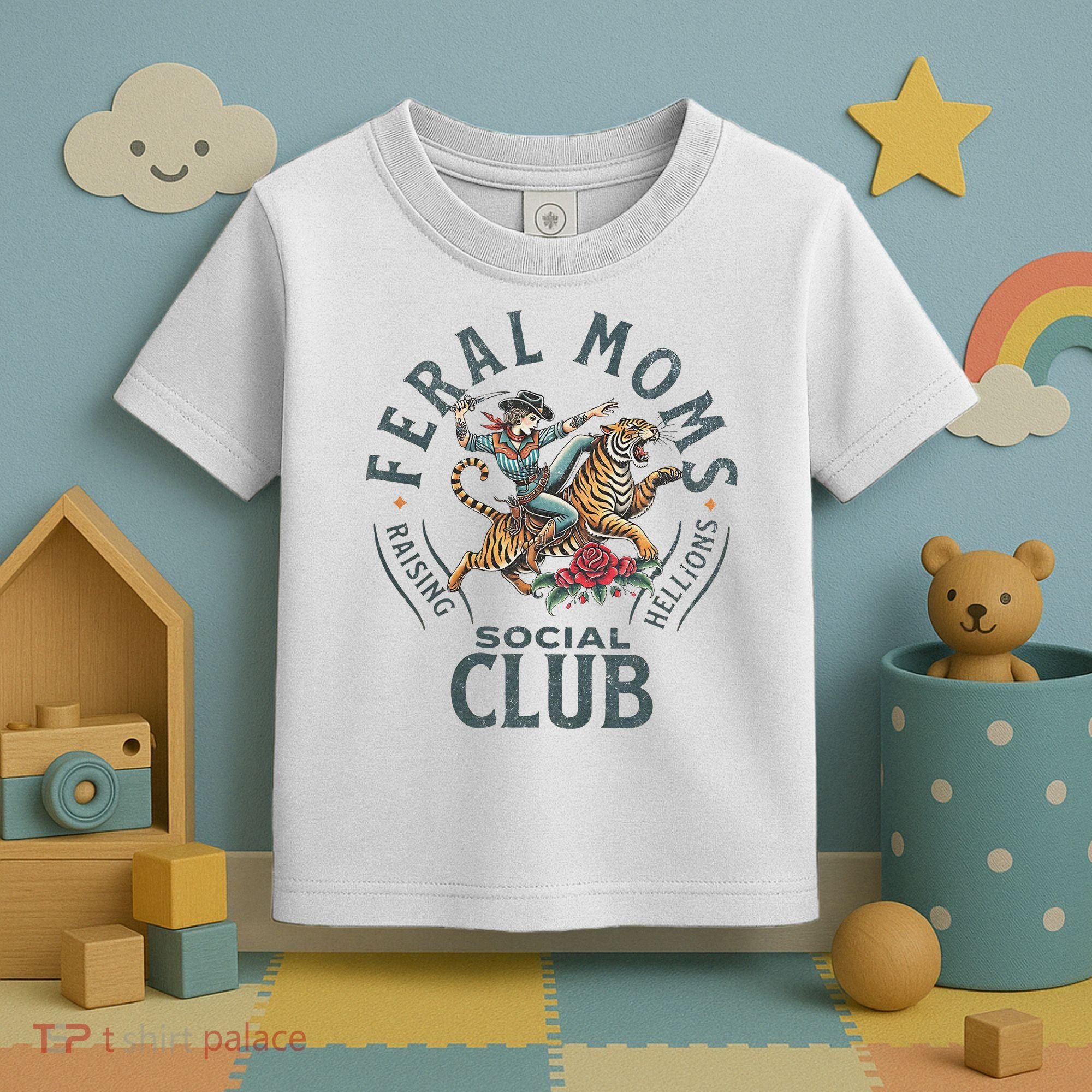 Feral Moms Social Club Trendy Mom Apparel Toddler T-Shirt