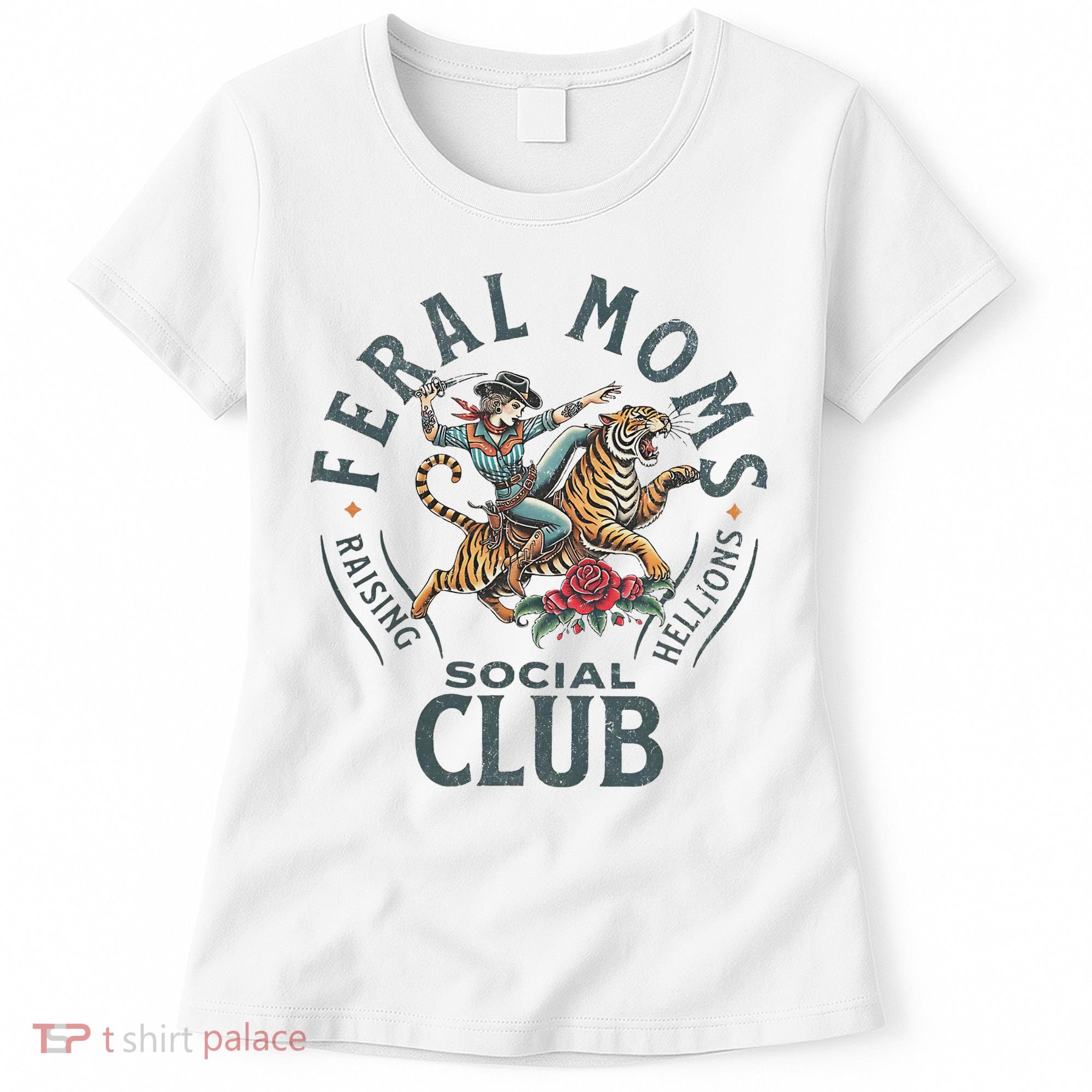 Feral Moms Social Club Trendy Mom Apparel Women's T-Shirt