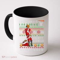 Funny Merry Swishmas Christmas Santa Playing Basketball Coffee Mug thumb 0