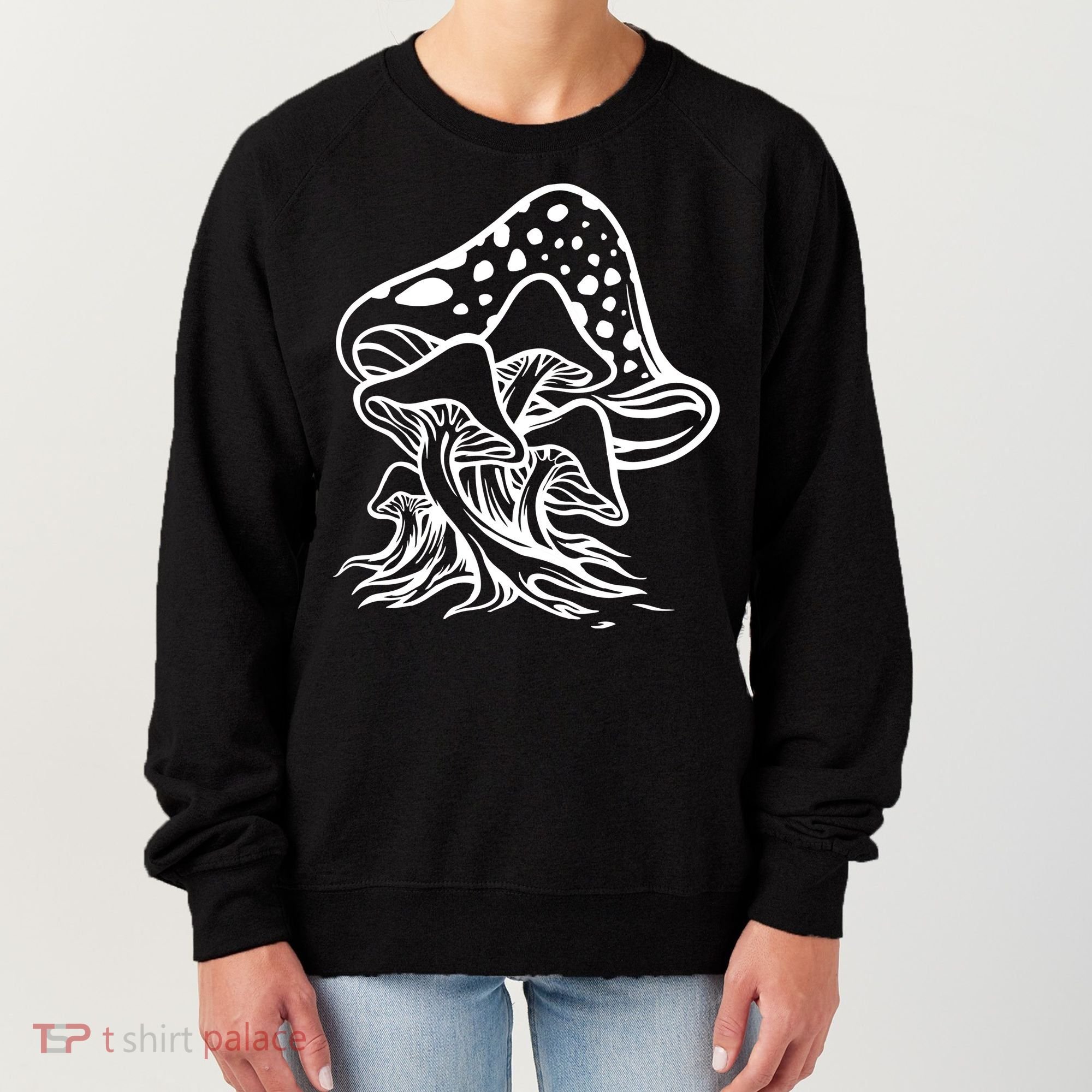 Fungus Mushrooms Silhouette Women's Sweatshirt