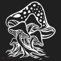 Fungus Mushrooms Silhouette Women's Sweatshirt thumb 2