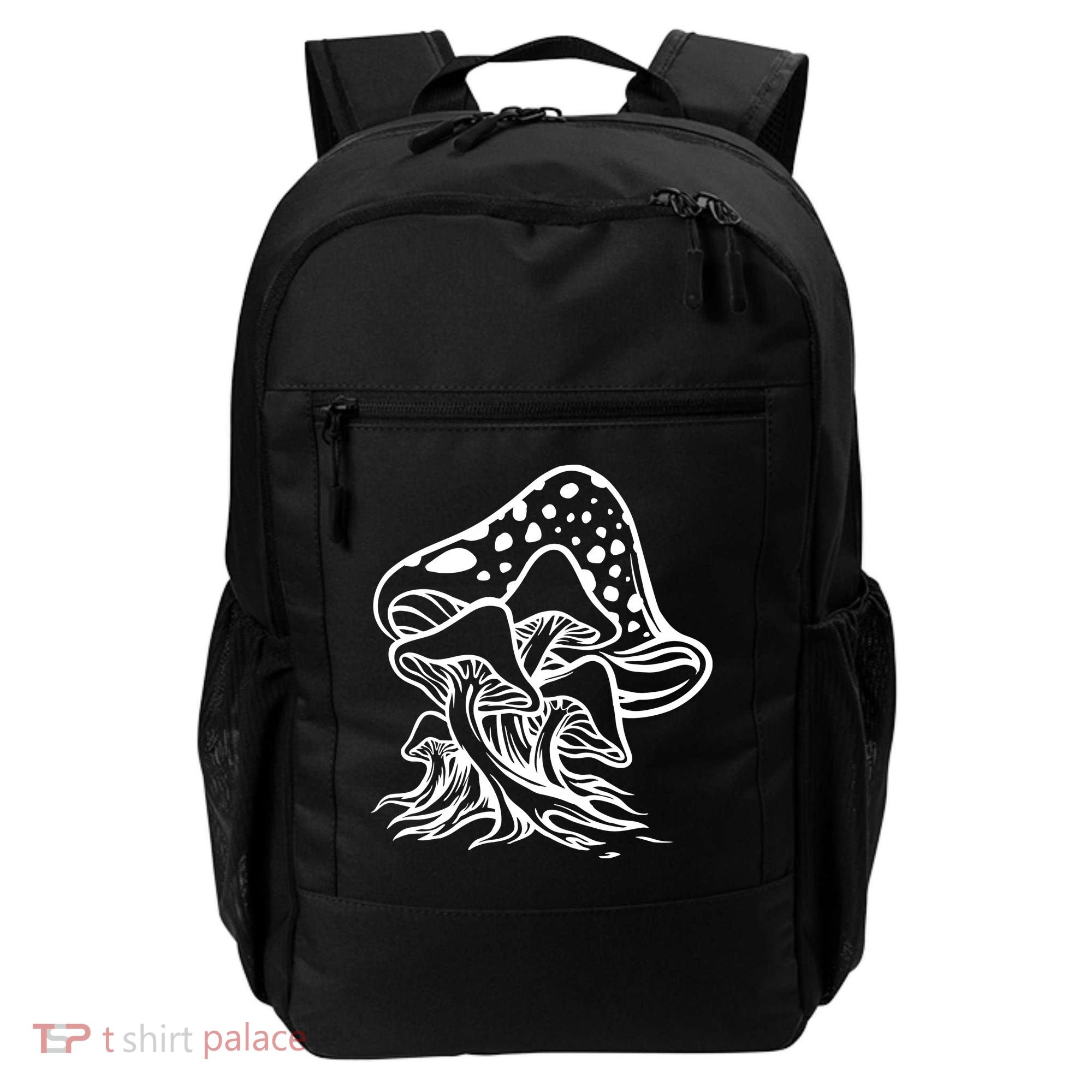 Fungus Mushrooms Silhouette Backpack