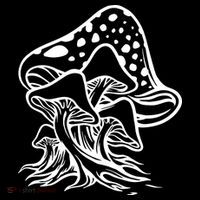 Fungus Mushrooms Silhouette Backpack thumb 2