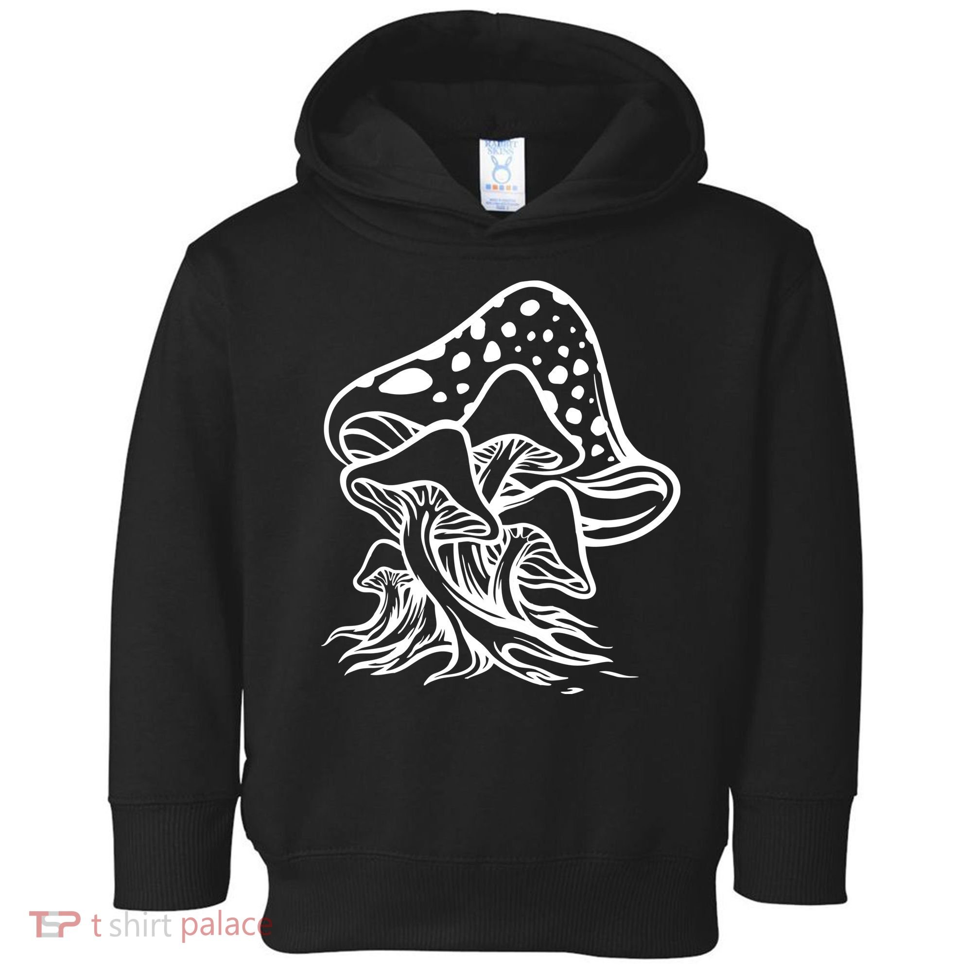 Fungus Mushrooms Silhouette Toddler Hoodie