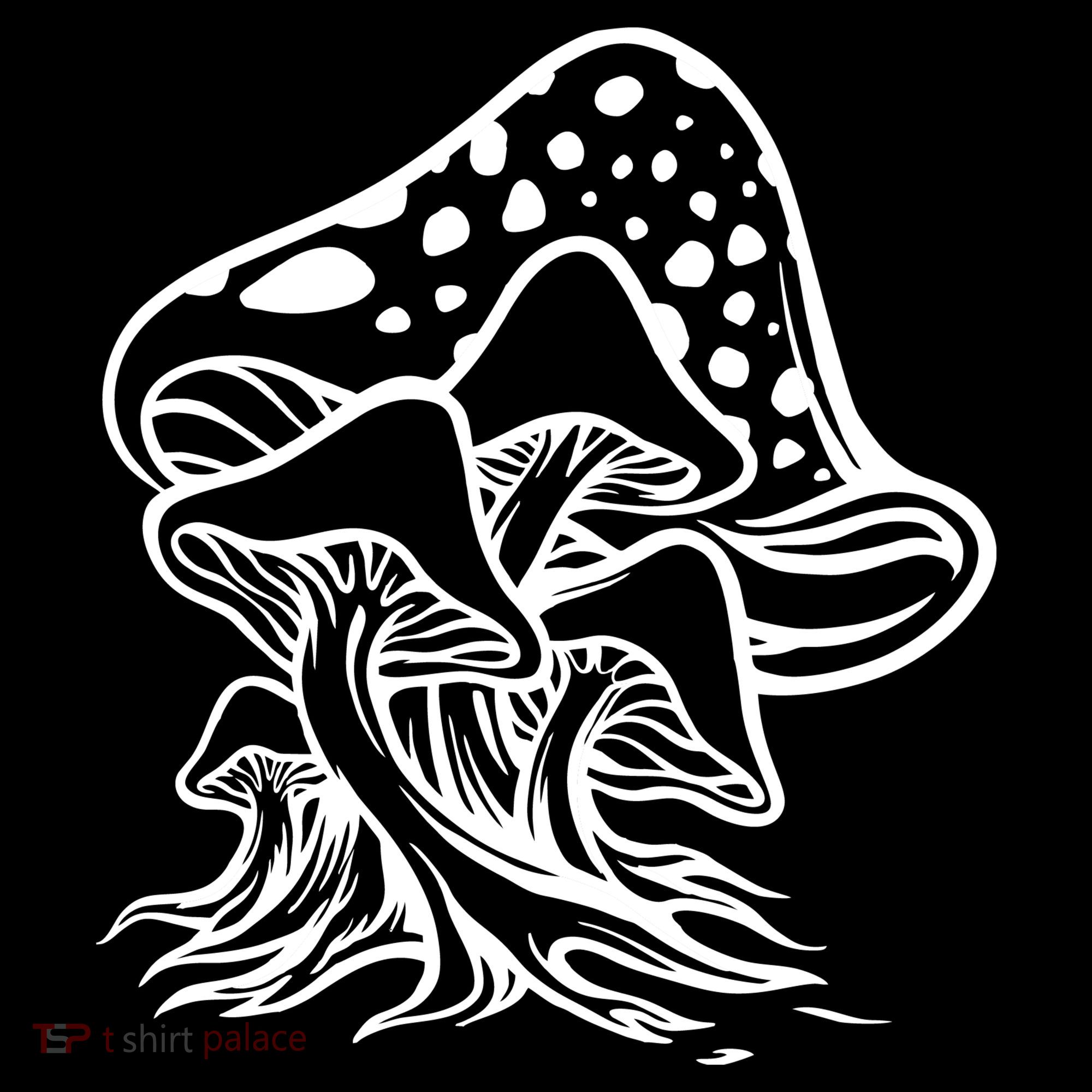 Fungus Mushrooms Silhouette Toddler Hoodie