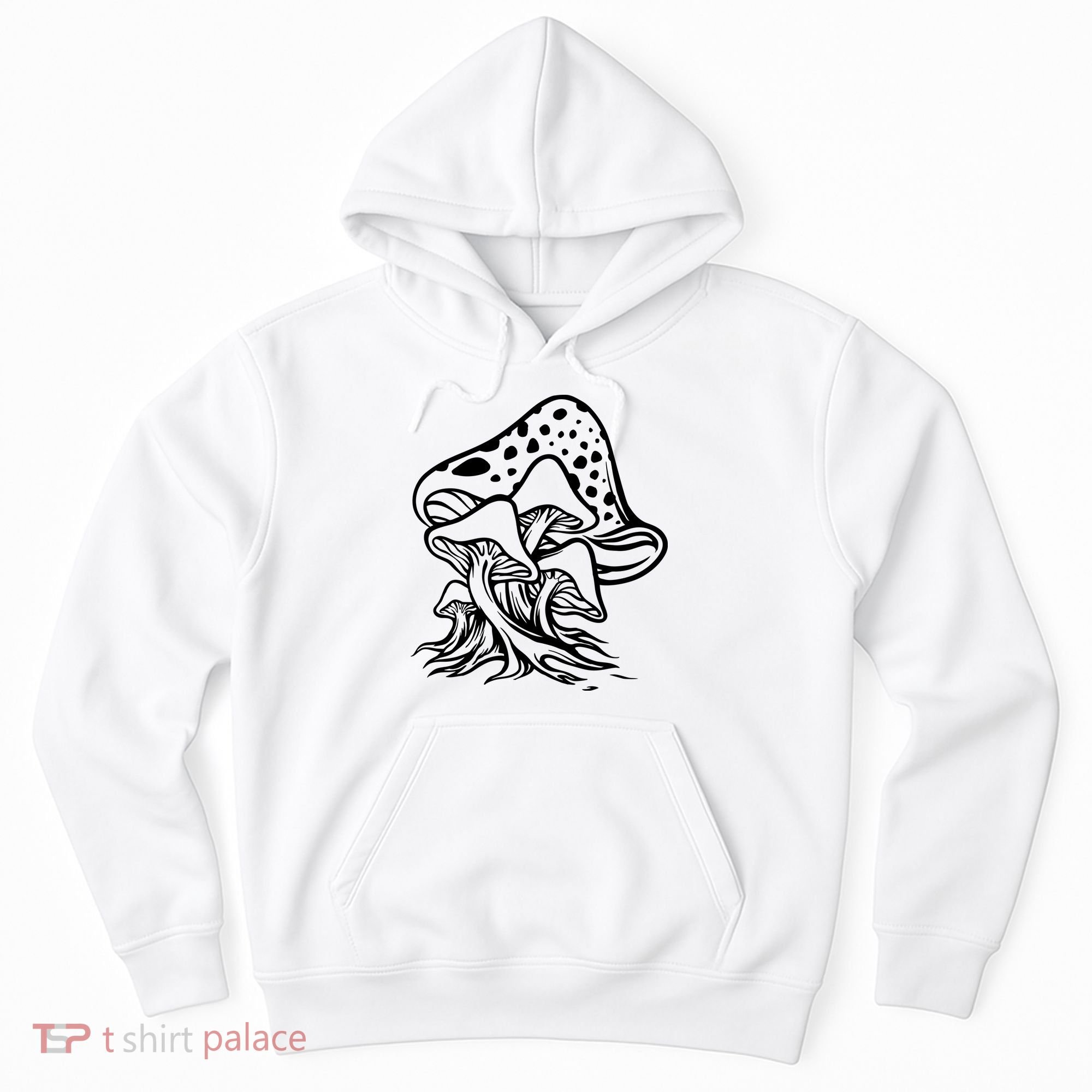 Fungus Mushrooms Silhouette Hoodie