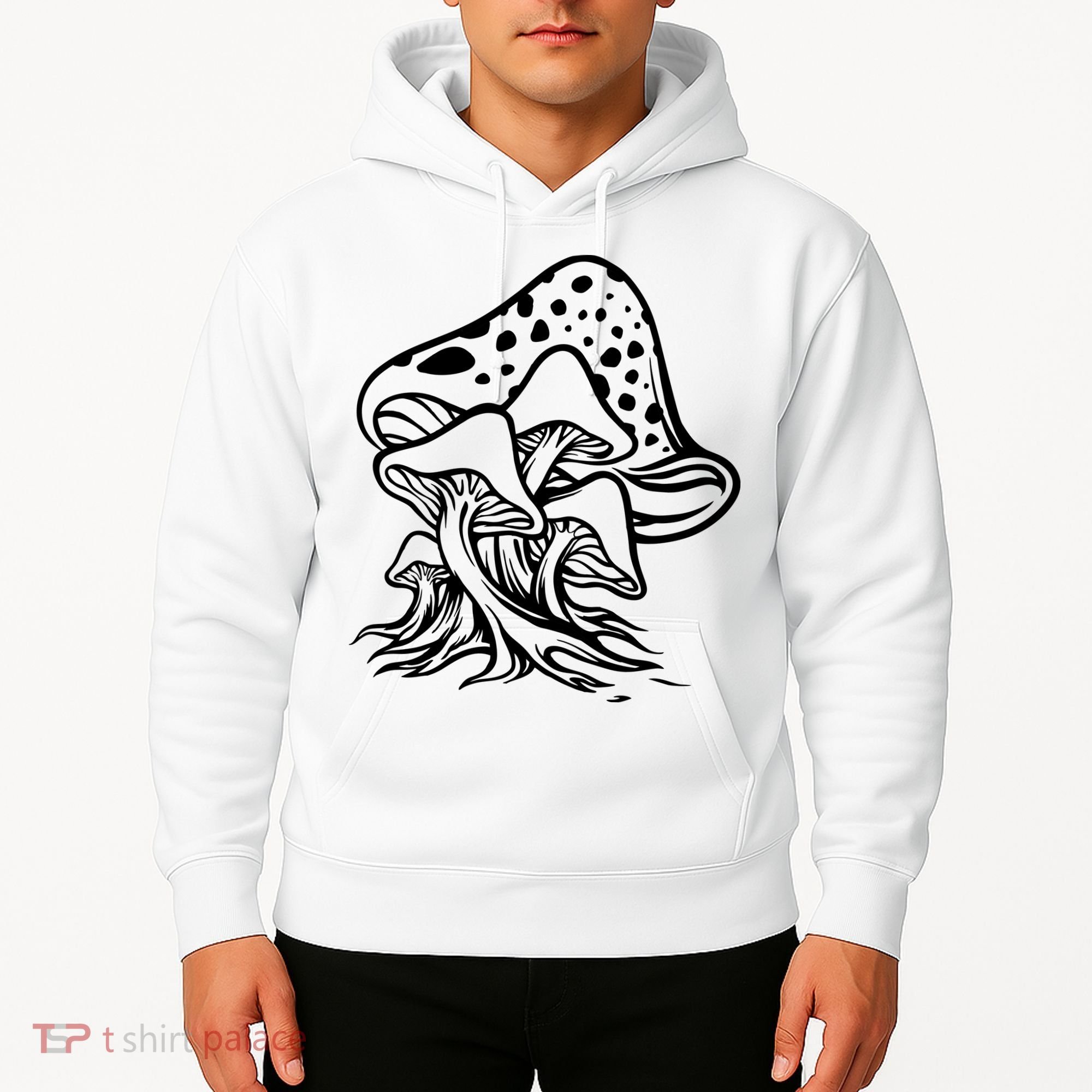 Fungus Mushrooms Silhouette Hoodie