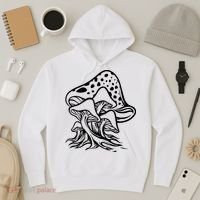 Fungus Mushrooms Silhouette Hoodie thumb 3
