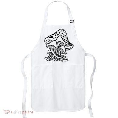 Fungus Mushrooms Silhouette Apron