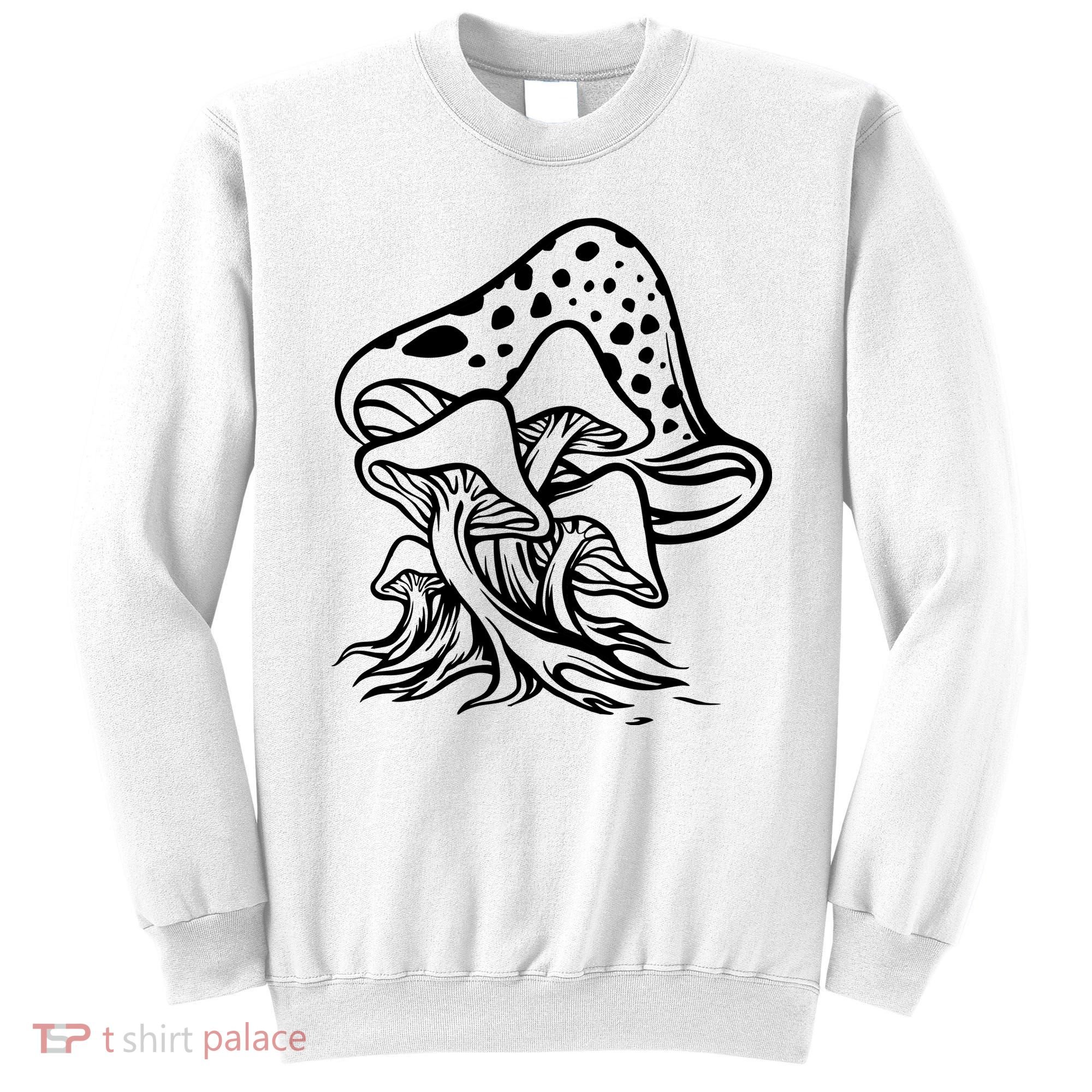 Fungus Mushrooms Silhouette Sweatshirt