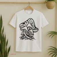 Fungus Mushrooms Silhouette T-Shirt thumb 2