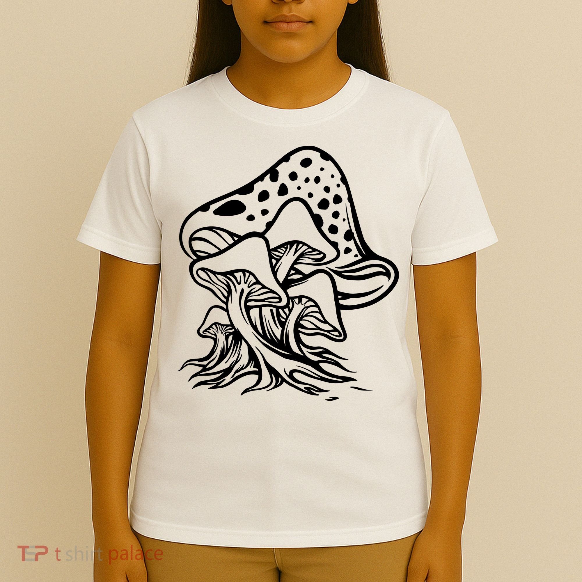 Fungus Mushrooms Silhouette T-Shirt