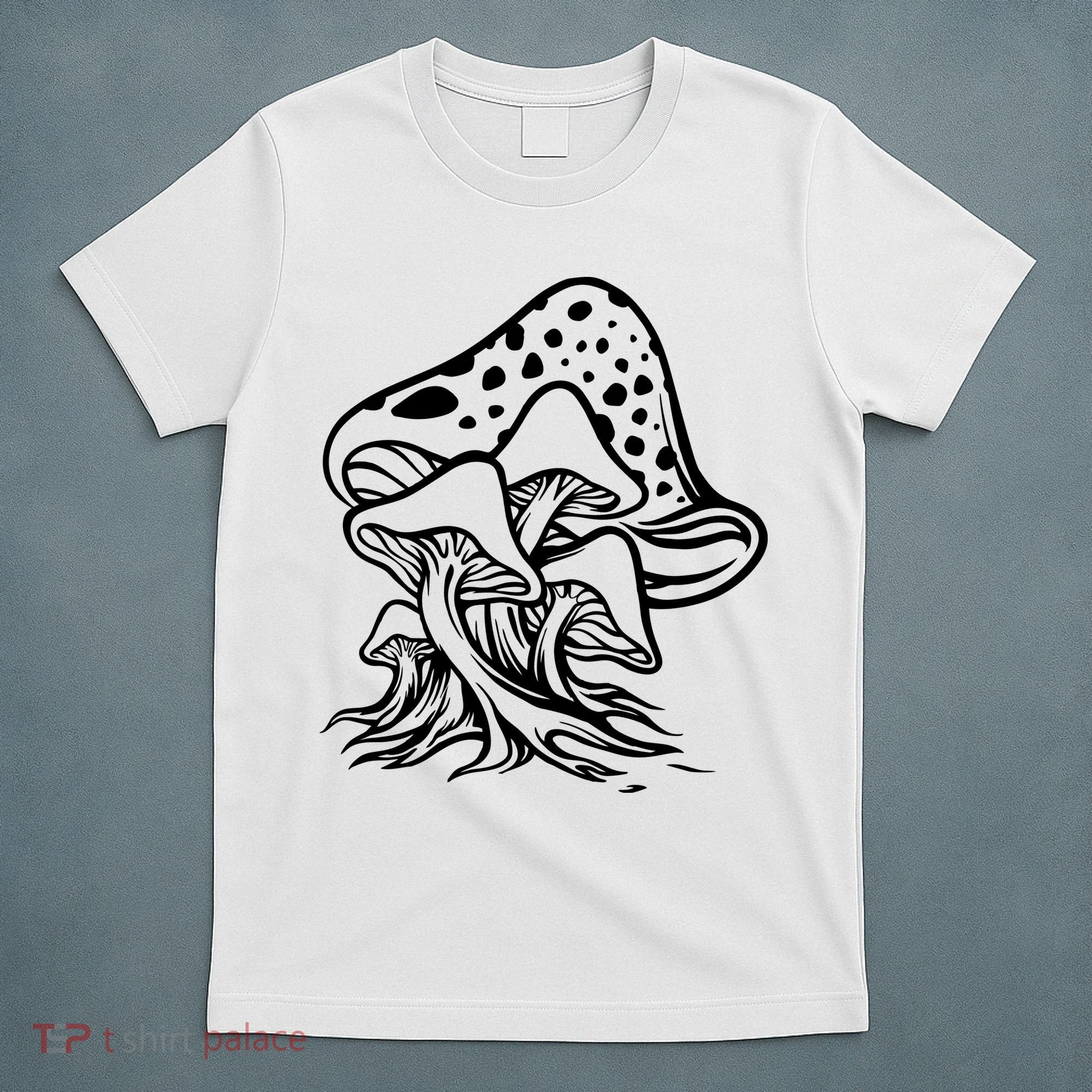 Fungus Mushrooms Silhouette T-Shirt