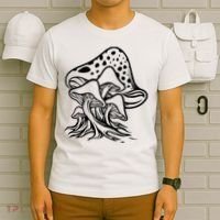 Fungus Mushrooms Silhouette T-Shirt thumb 6