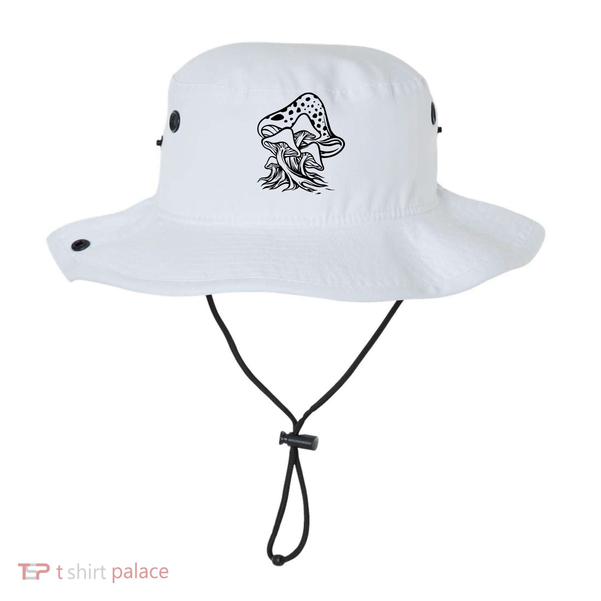 Fungus Mushrooms Silhouette Bucket Hat
