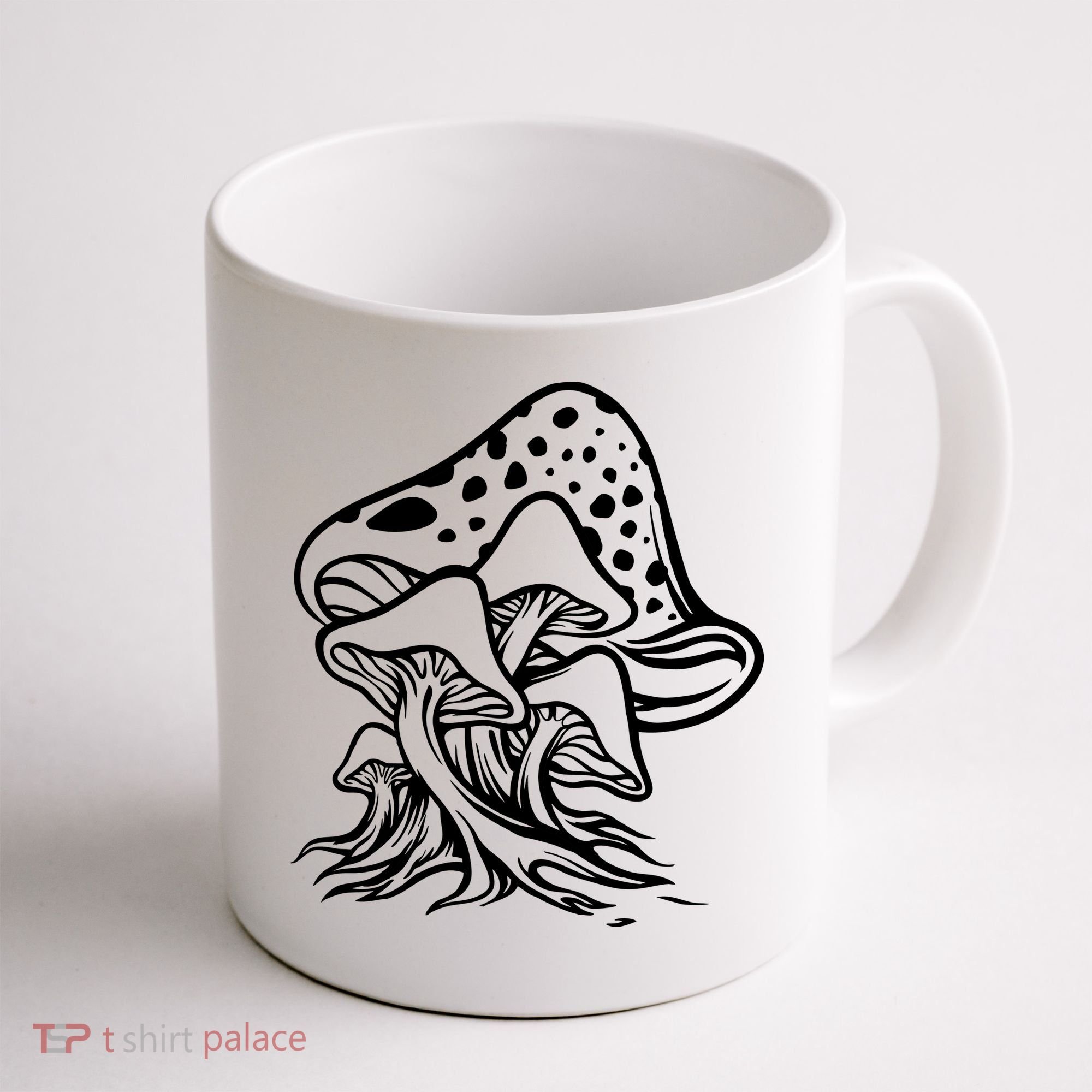 Fungus Mushrooms Silhouette Coffee Mug