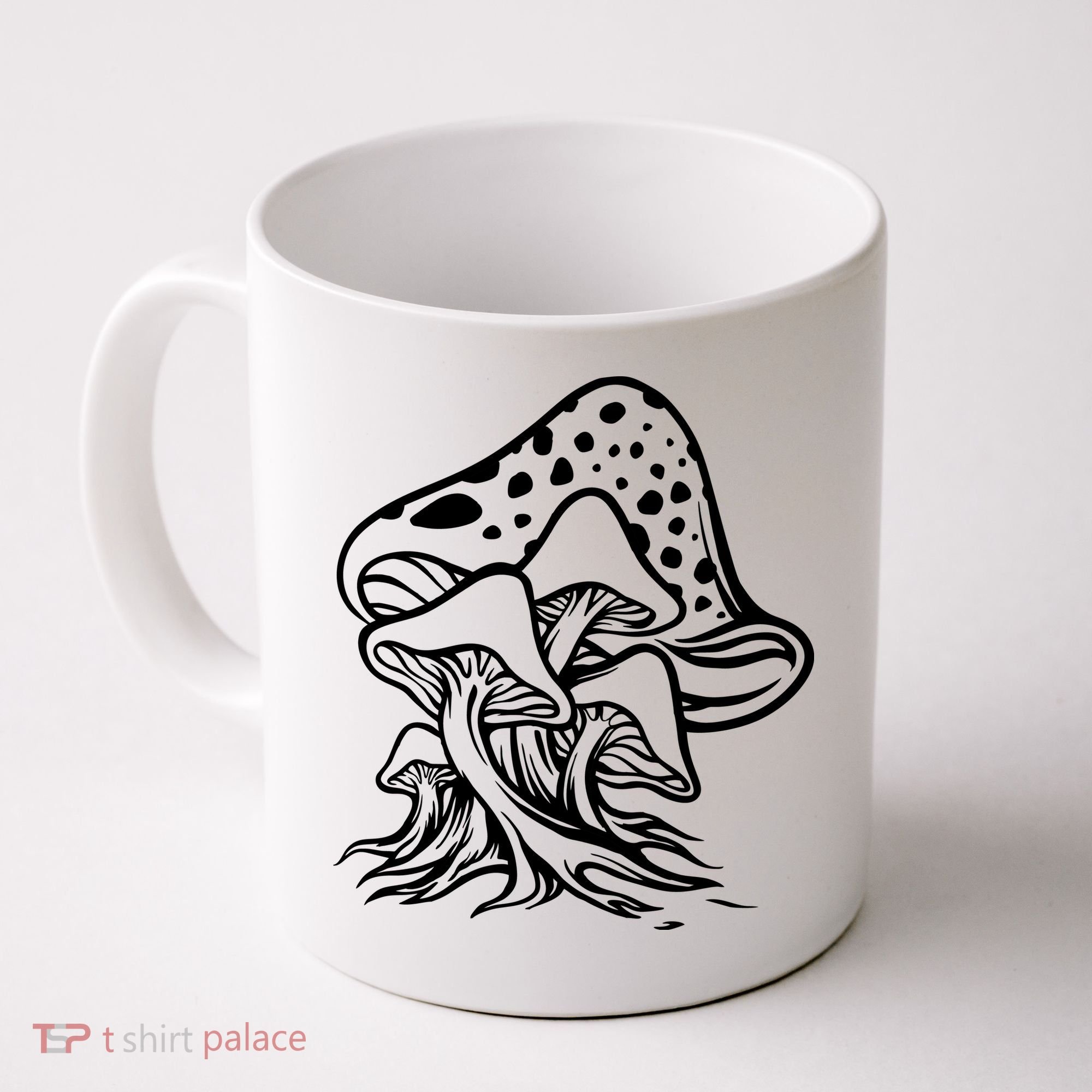 Fungus Mushrooms Silhouette Coffee Mug