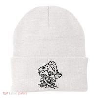 Fungus Mushrooms Silhouette Beanie thumb 0