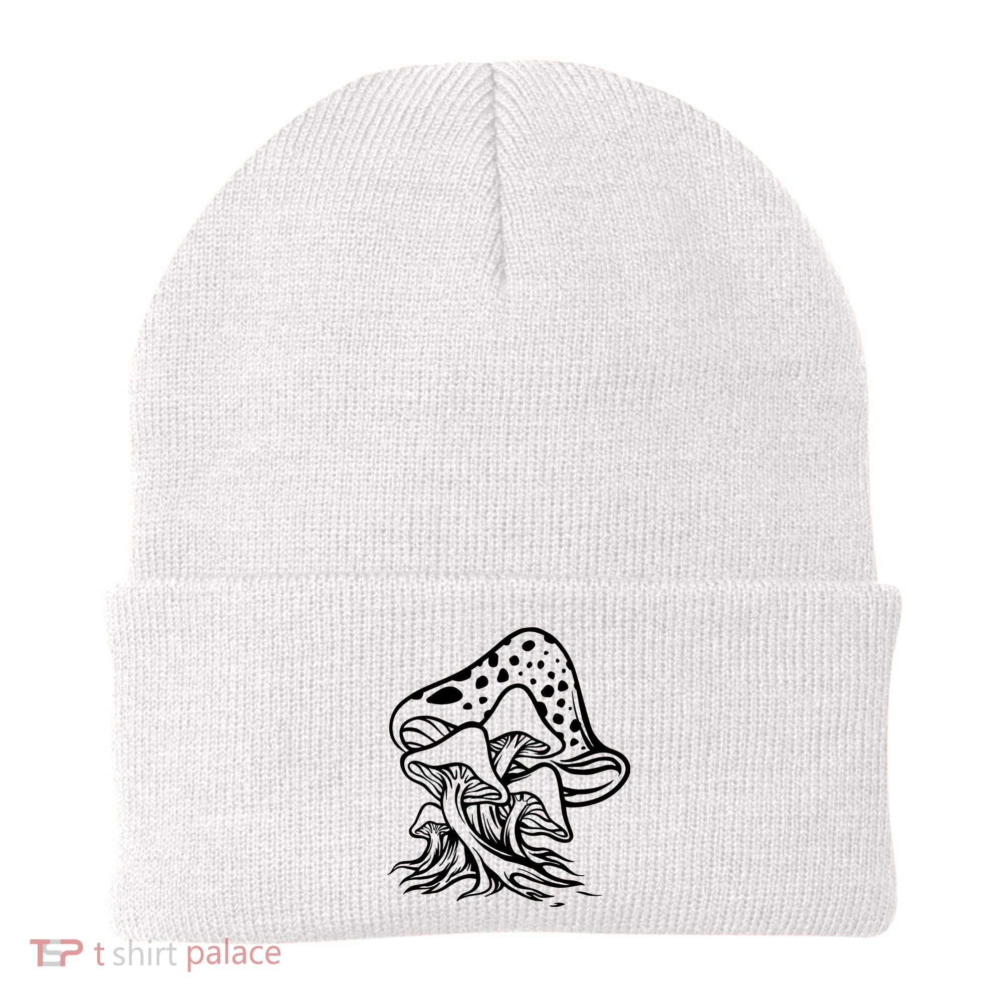 Fungus Mushrooms Silhouette Beanie