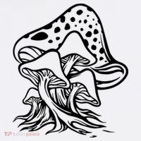 Fungus Mushrooms Silhouette Women's Hoodie thumb 2