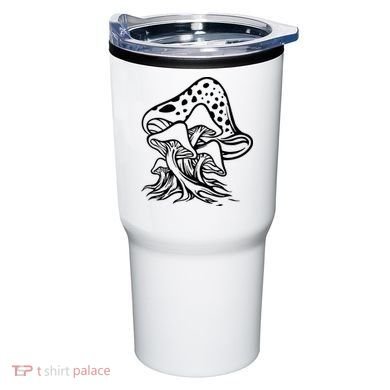Fungus Mushrooms Silhouette Tumbler