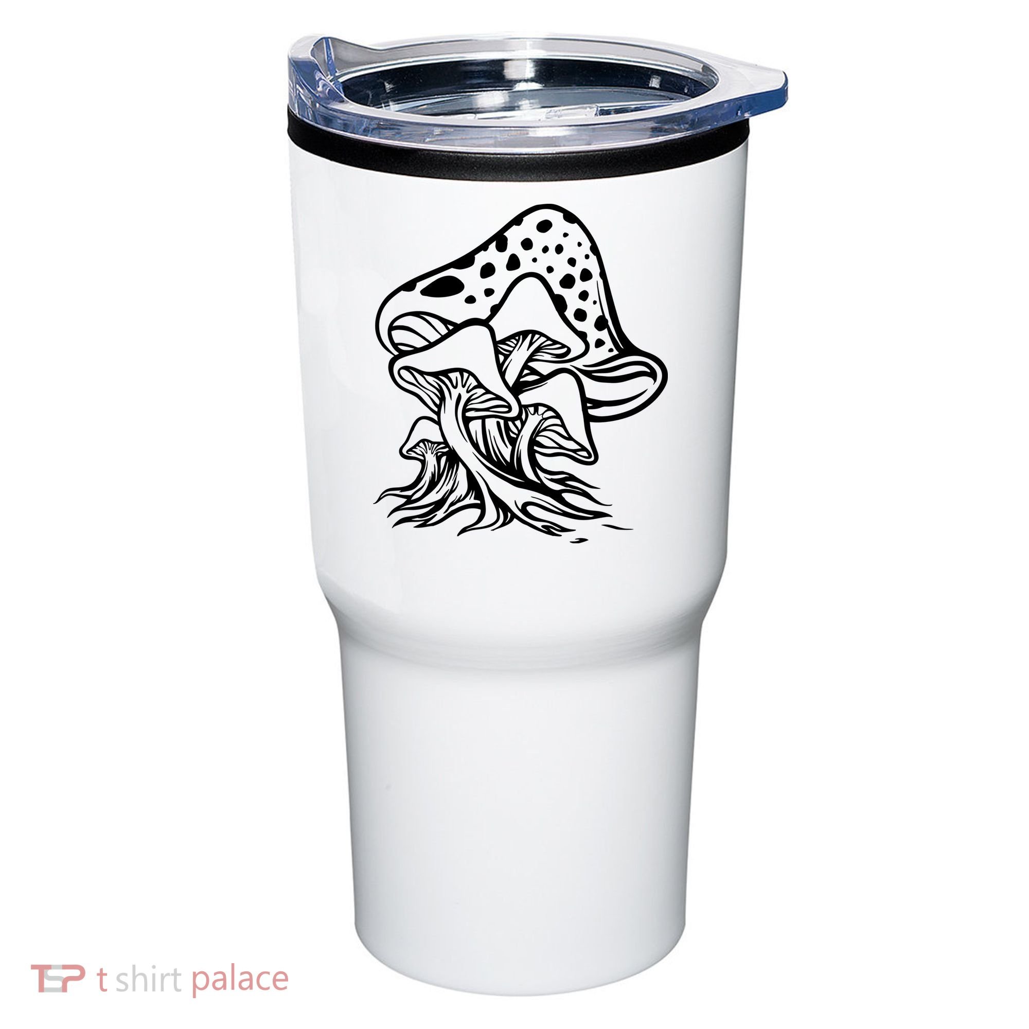 Fungus Mushrooms Silhouette Tumbler
