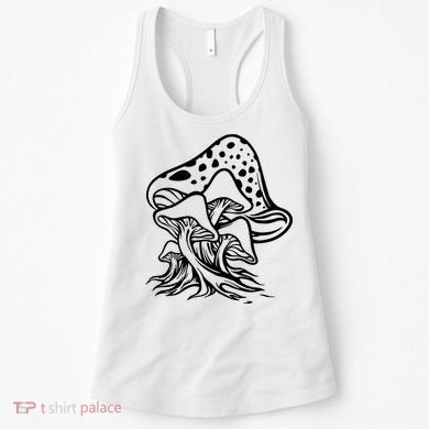 Fungus Mushrooms Silhouette Women's Tank Top