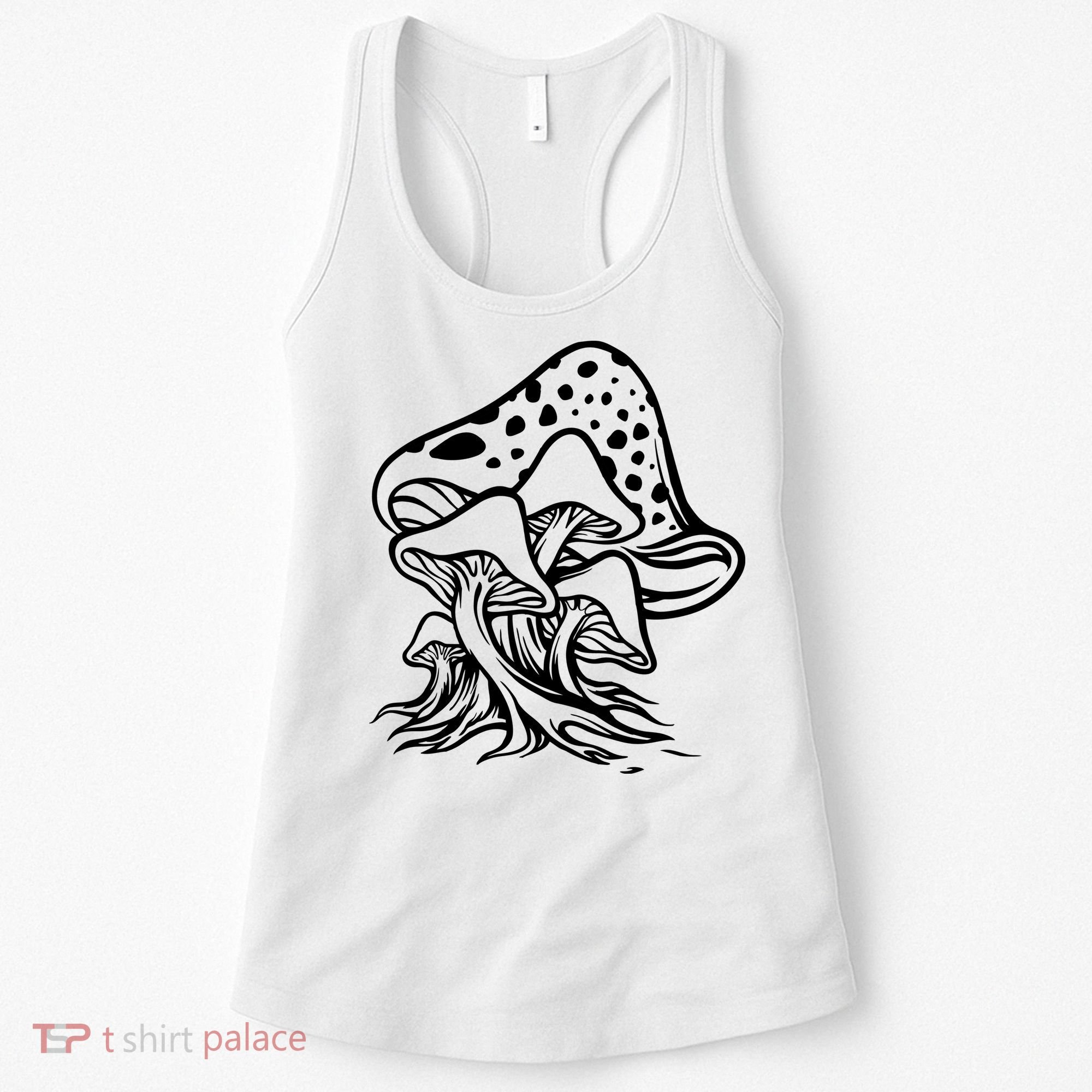 Fungus Mushrooms Silhouette Women's Tank Top