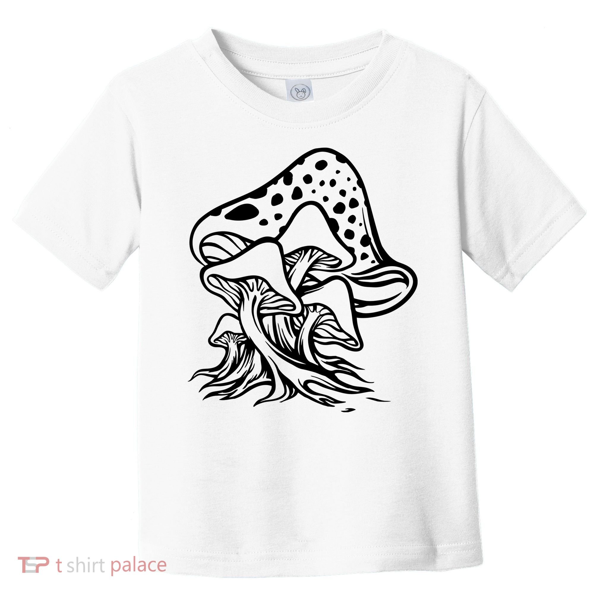 Fungus Mushrooms Silhouette Toddler T-Shirt