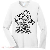 Fungus Mushrooms Silhouette Women's Long Sleeve Shirt thumb 0