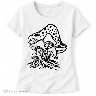 Fungus Mushrooms Silhouette Women's T-Shirt