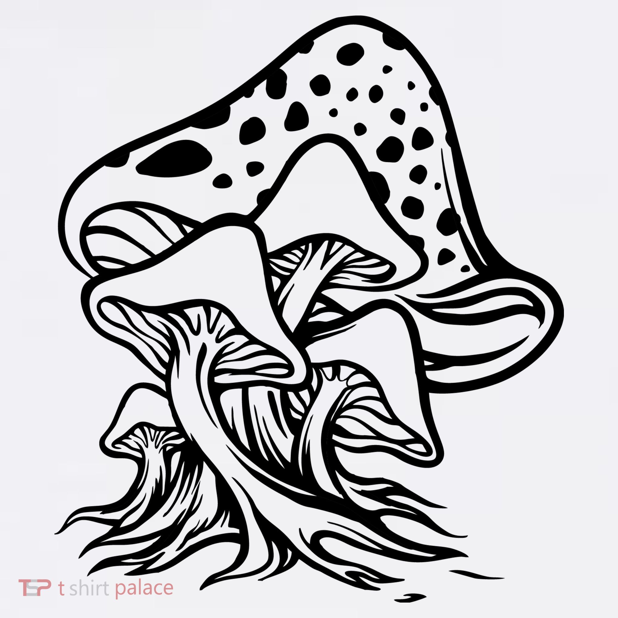 Fungus Mushrooms Silhouette Women's T-Shirt