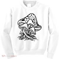 Fungus Mushrooms Silhouette Kids Sweatshirt thumb 0